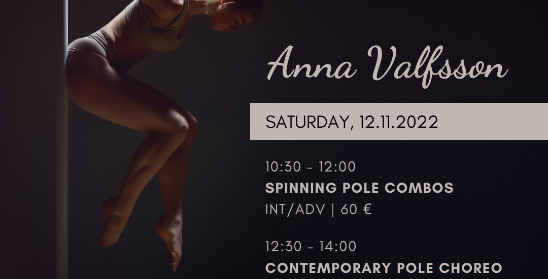 Anna Valfsson Pole Dance Workshop Flyer