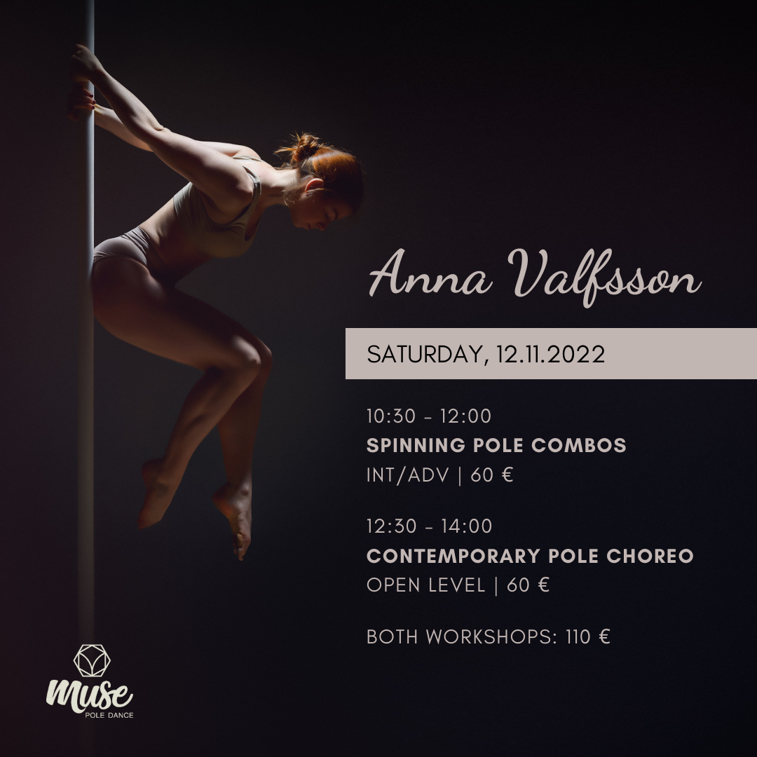 Anna Valfsson Pole Dance Workshop Flyer